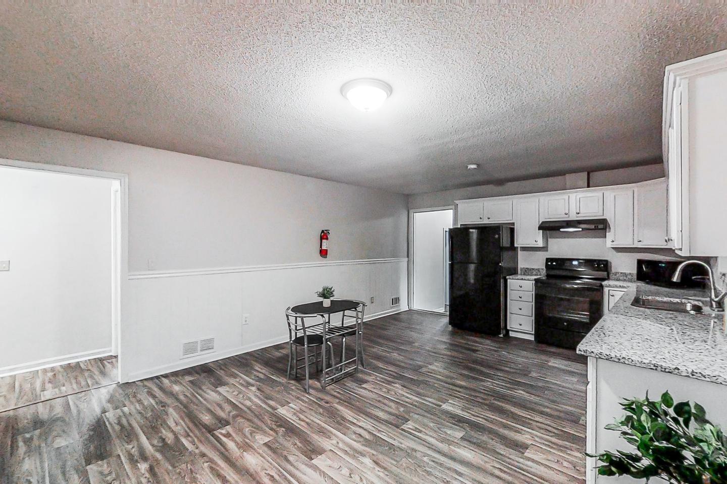 Common spaces including the kitchen