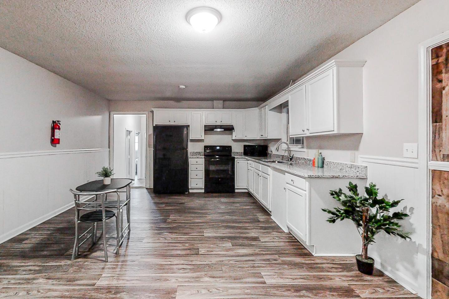 Common spaces including the kitchen