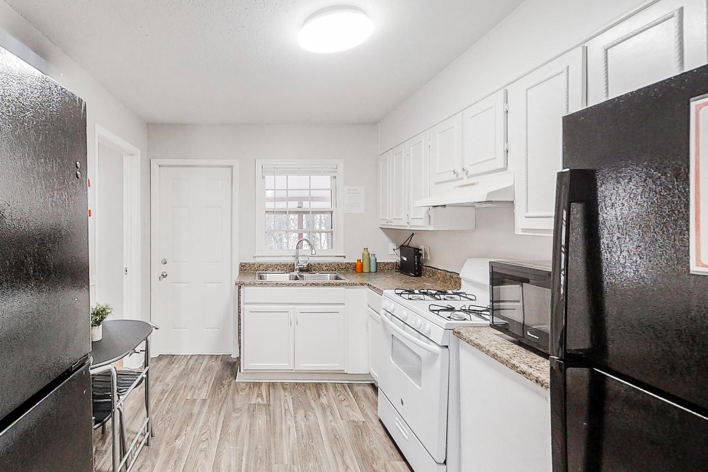 Common spaces including the kitchen