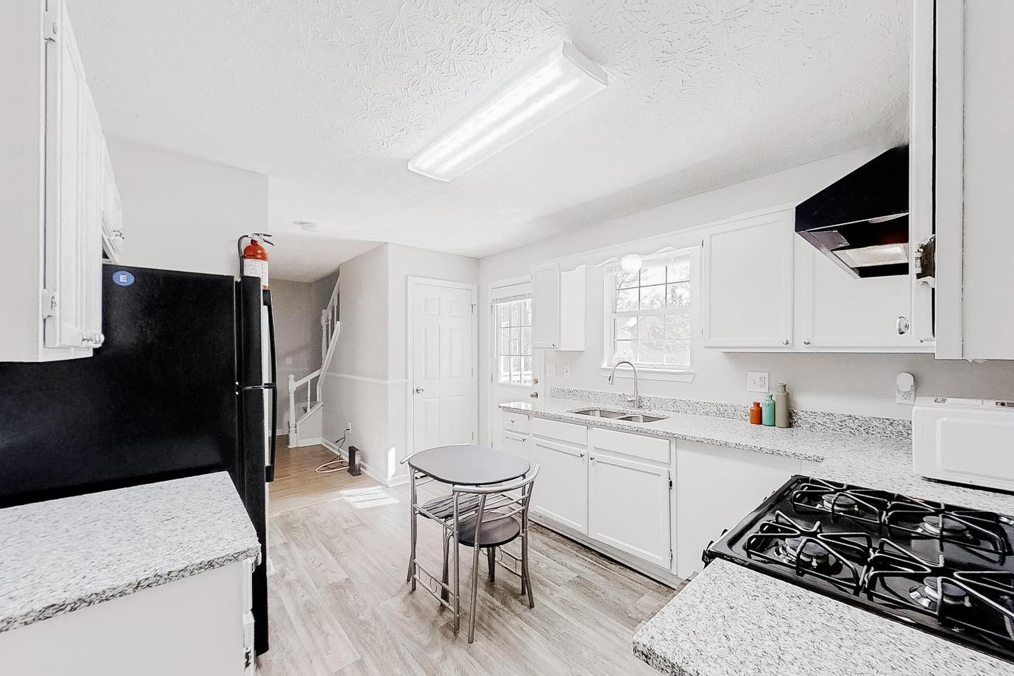 Common spaces including the kitchen