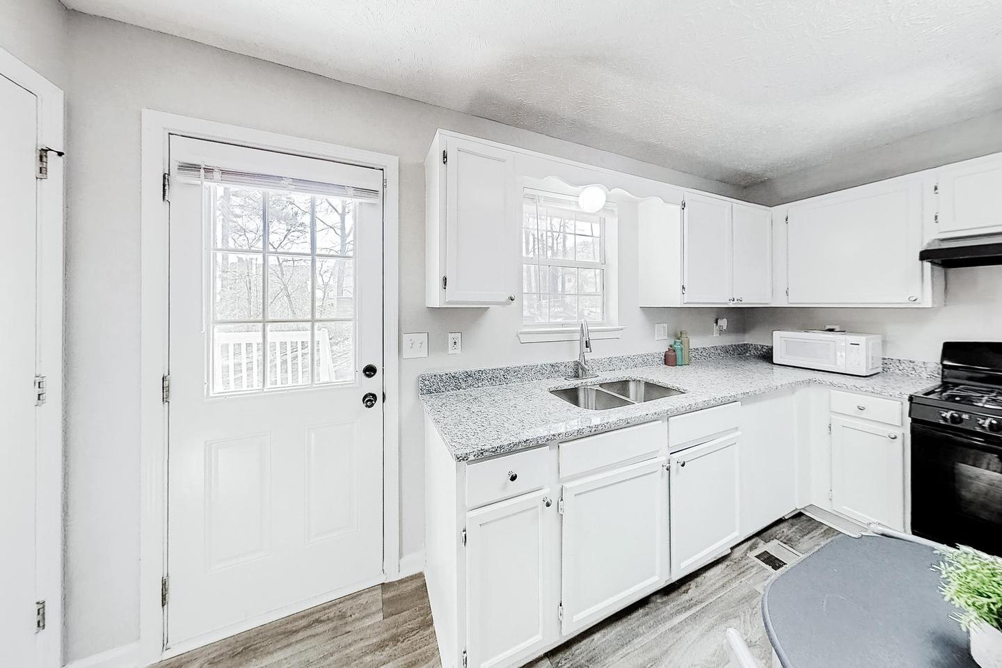 Common spaces including the kitchen
