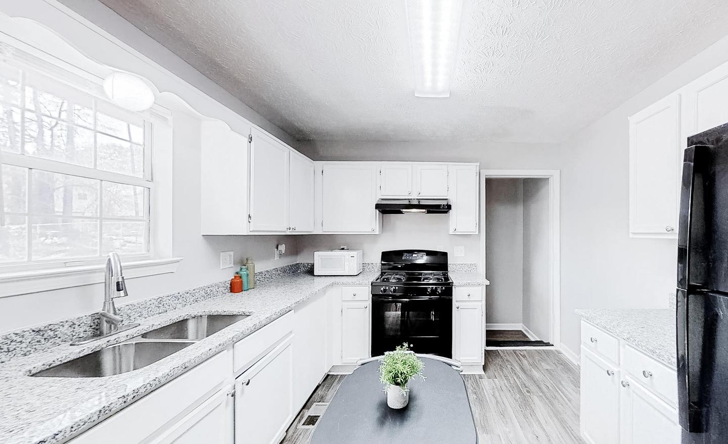 Common spaces including the kitchen