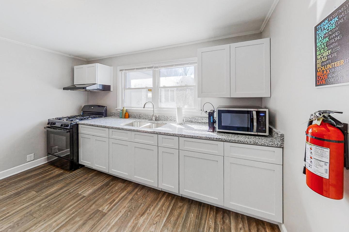 Common spaces including the kitchen