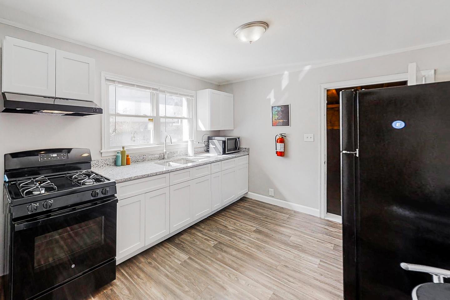 Common spaces including the kitchen