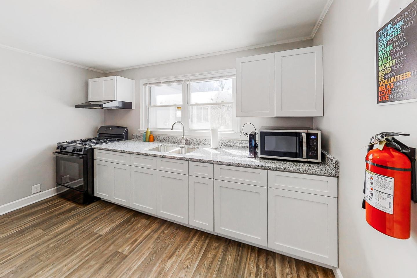 Common spaces including the kitchen