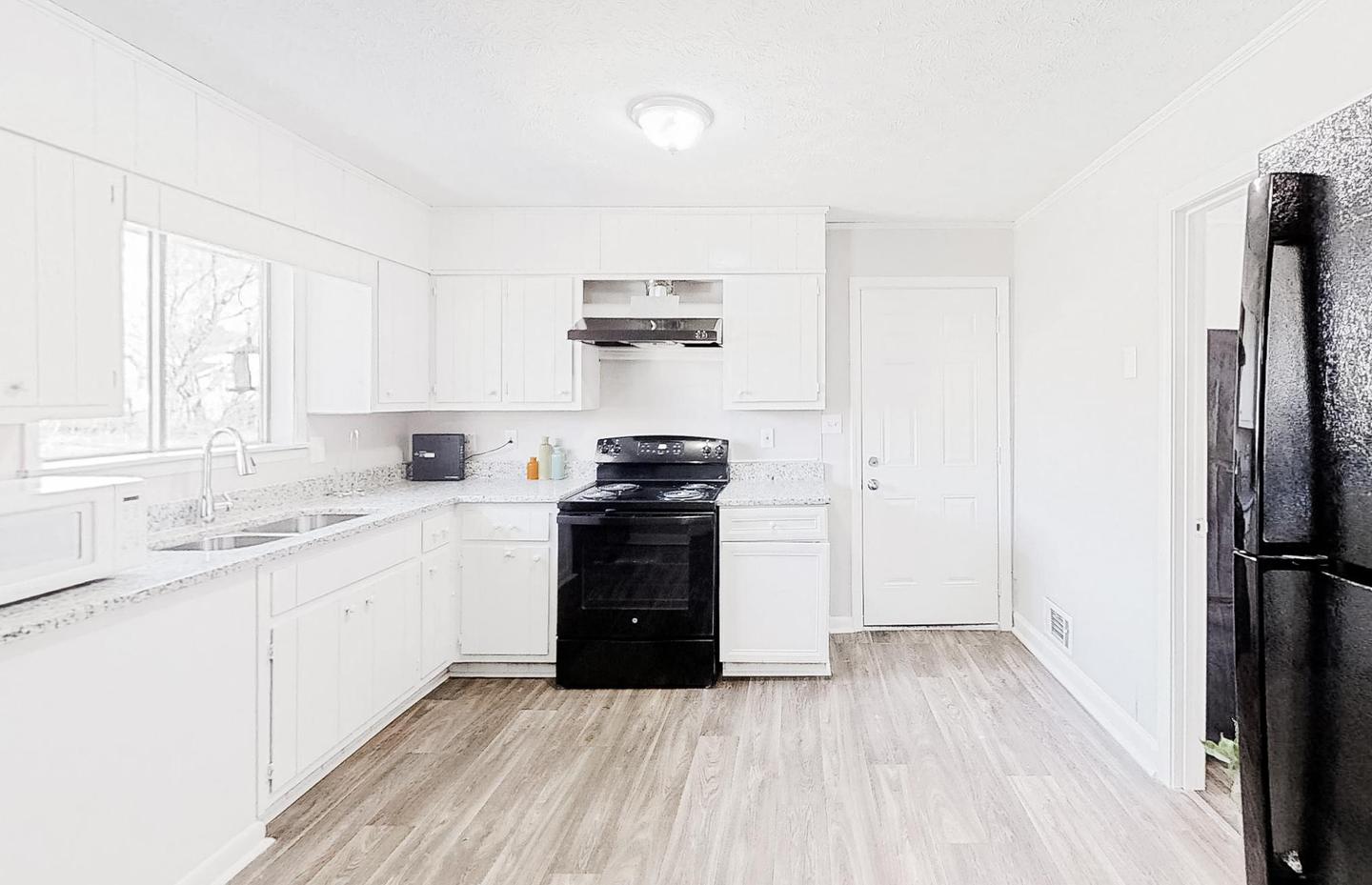 Common spaces including the kitchen