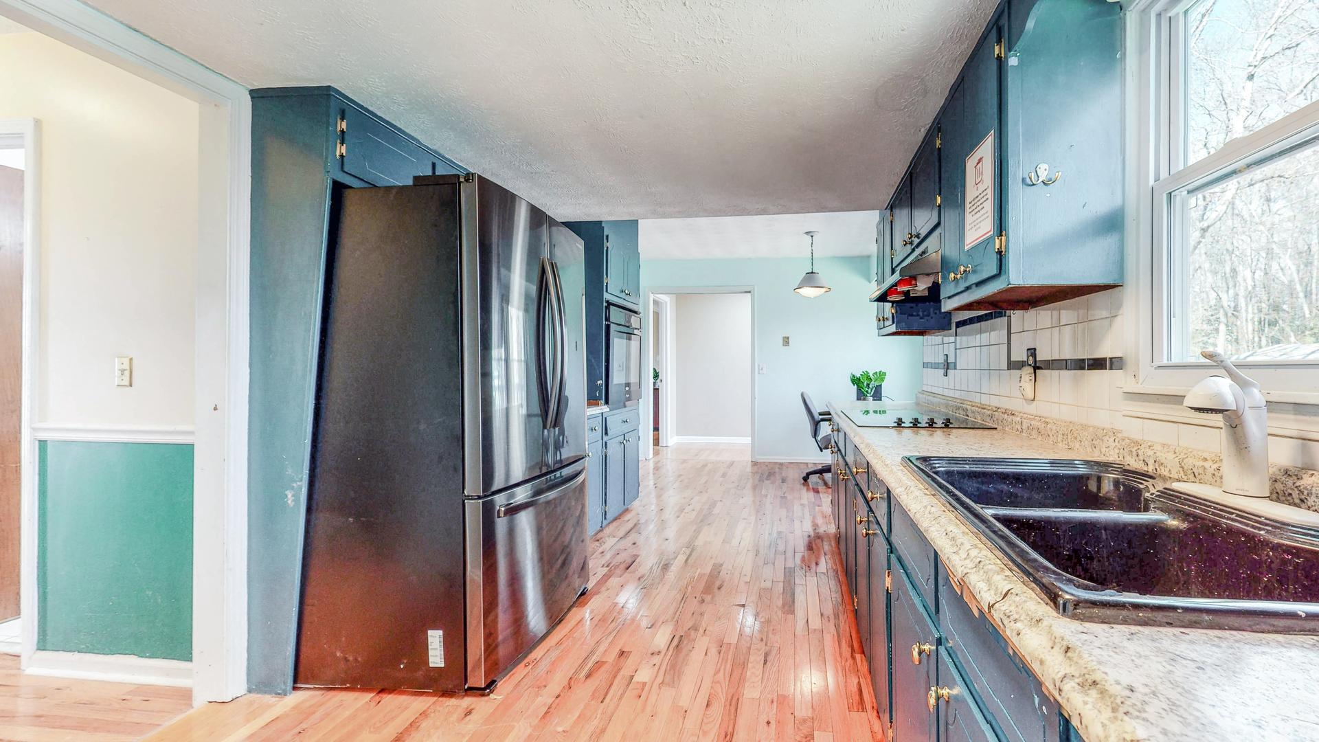 Common spaces including the kitchen