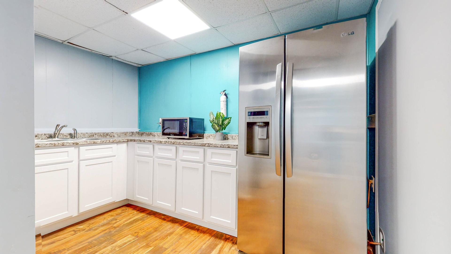 Common spaces including the kitchen