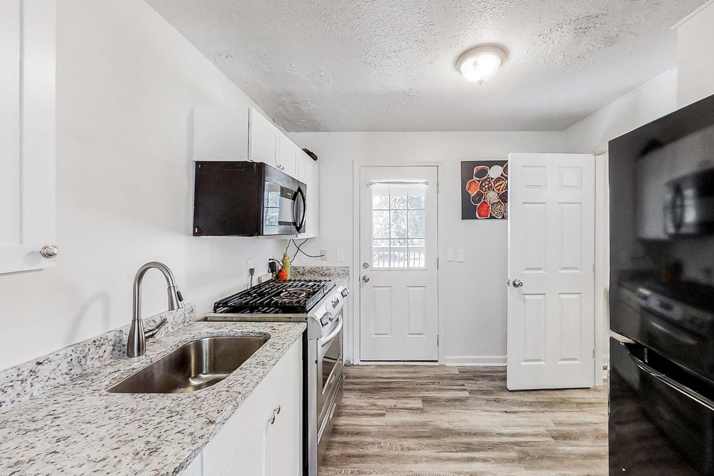 Common spaces including the kitchen