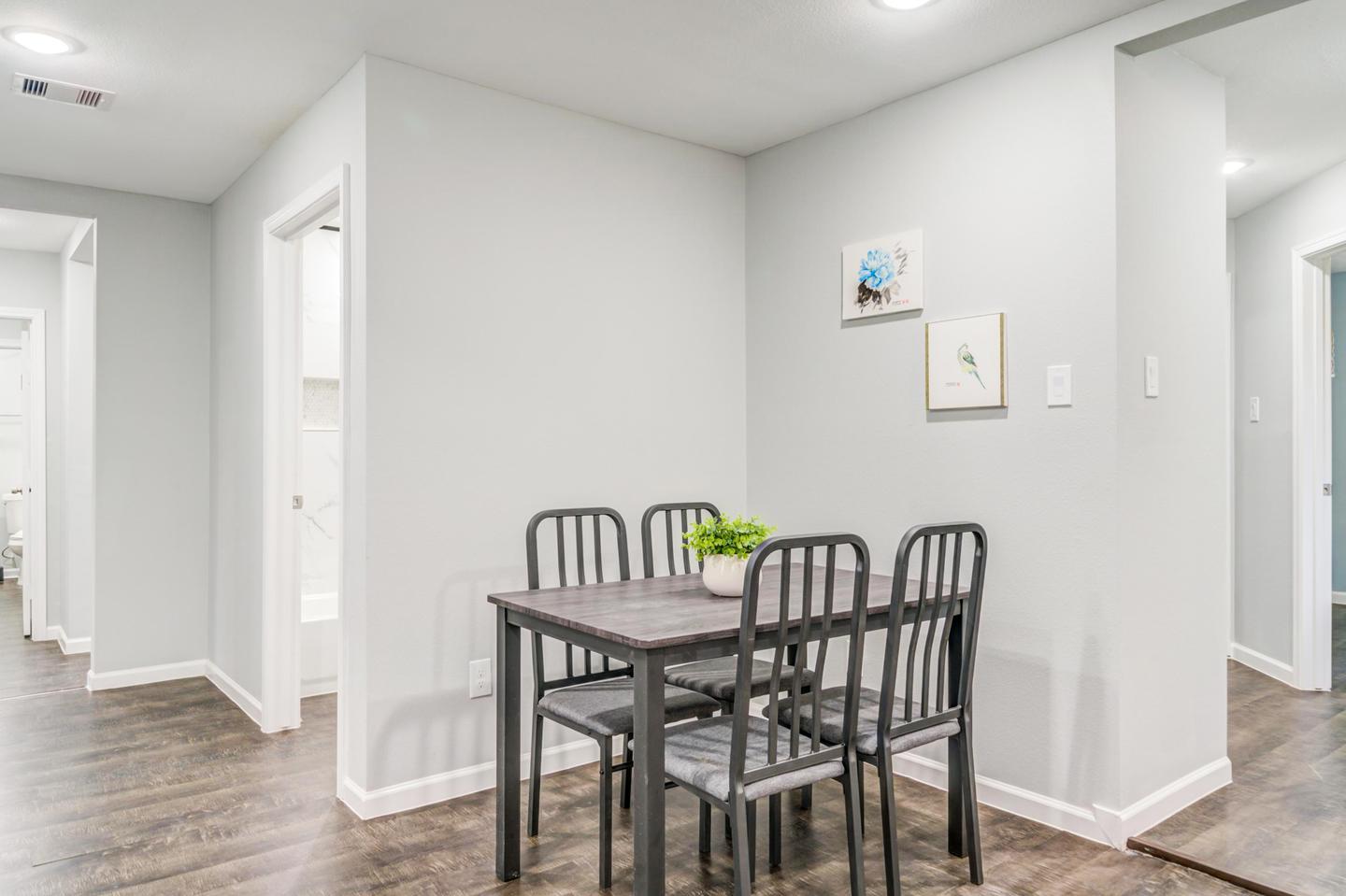 Common spaces including the kitchen