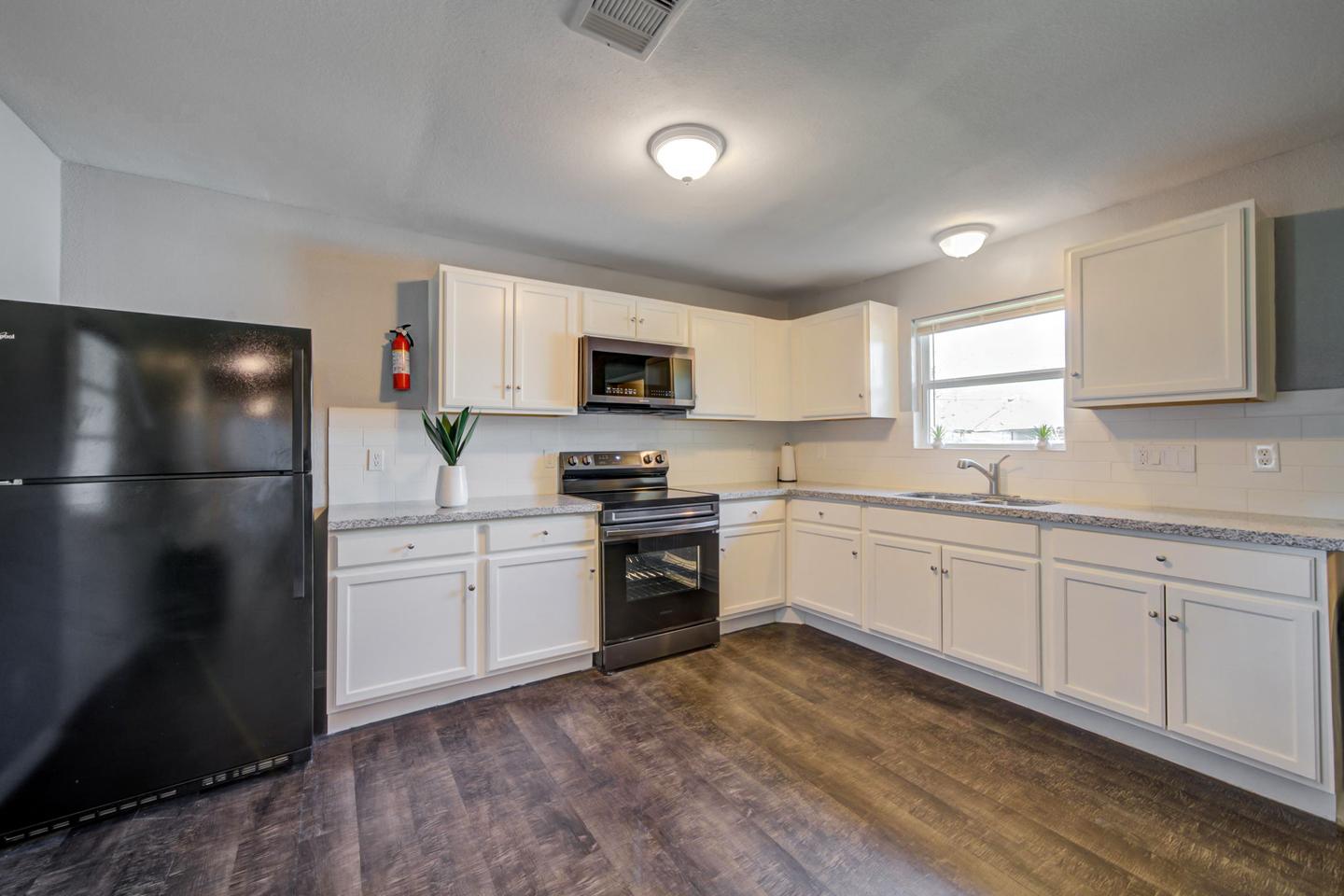 Common spaces including the kitchen