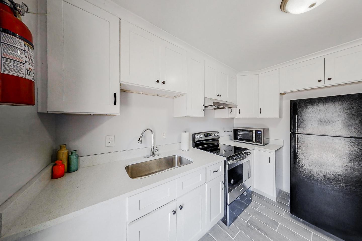 Common spaces including the kitchen