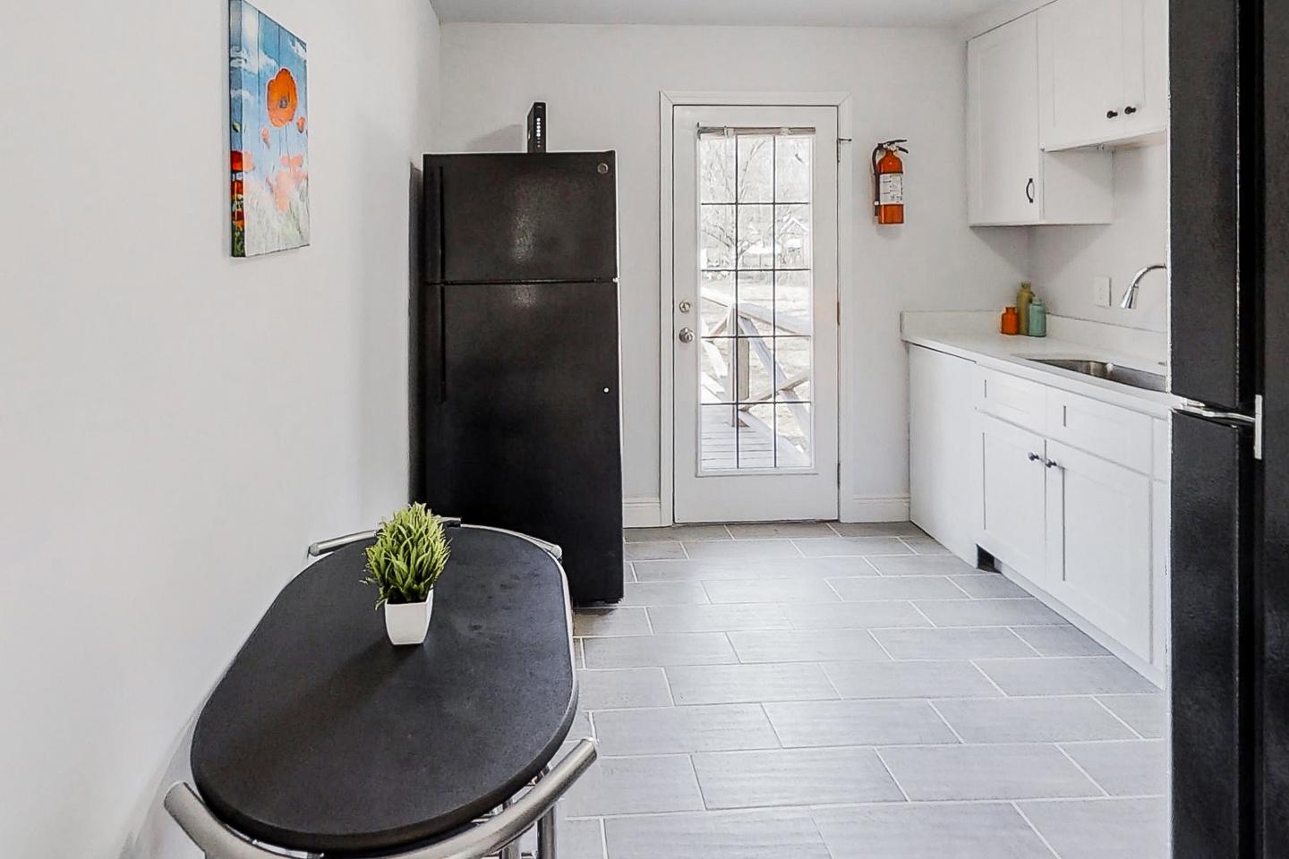 Common spaces including the kitchen