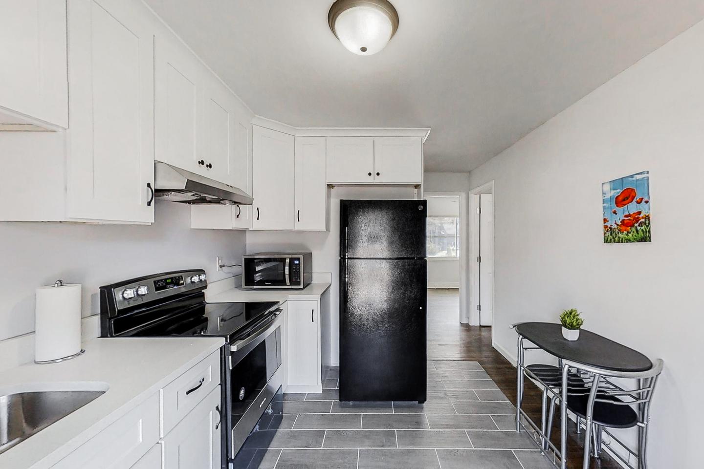Common spaces including the kitchen