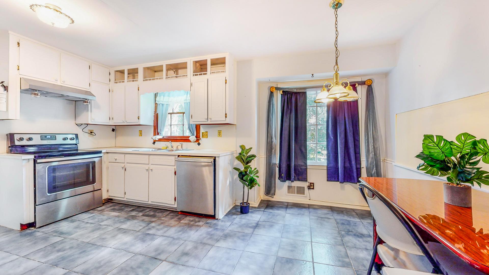 Common spaces including the kitchen