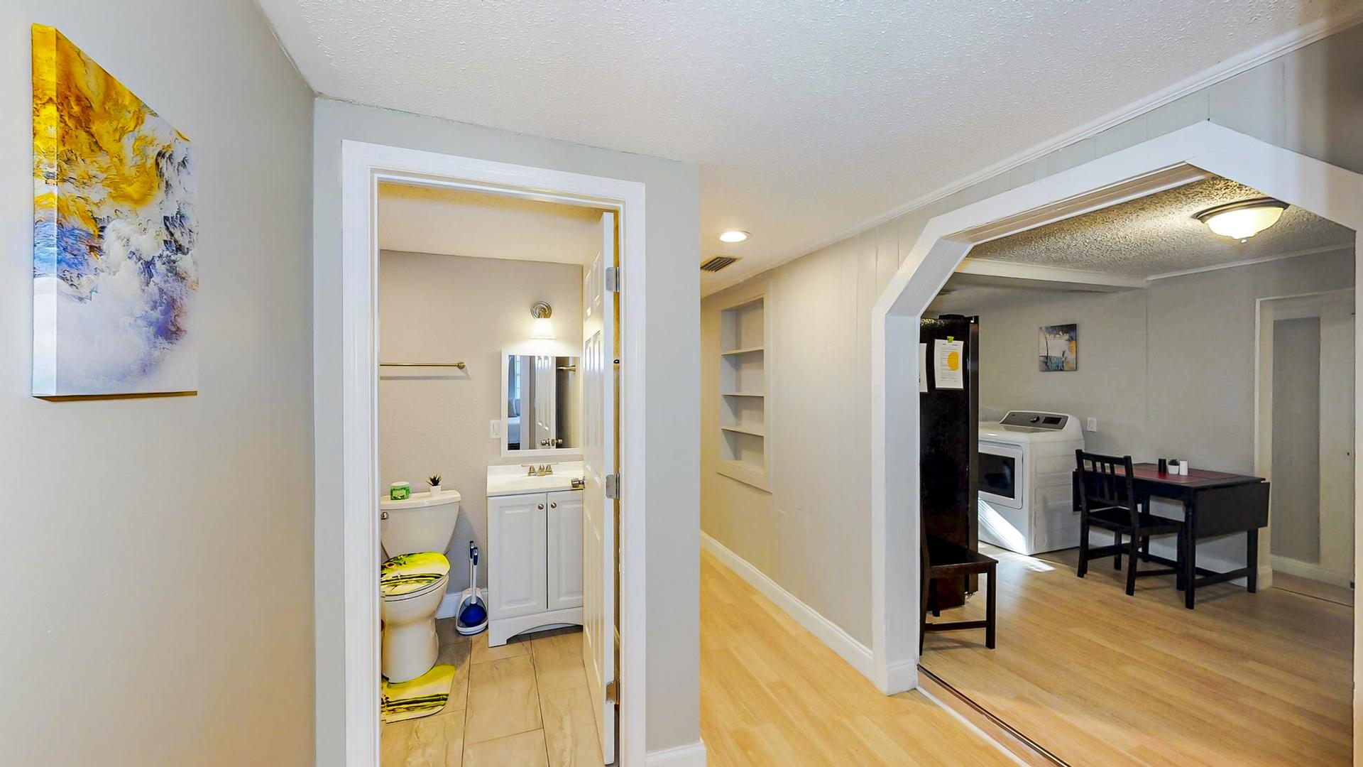 Common spaces including the kitchen