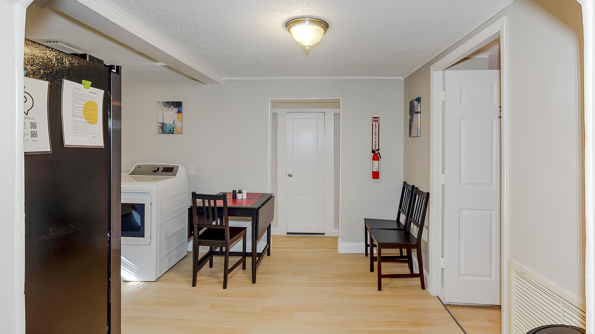 Common spaces including the kitchen