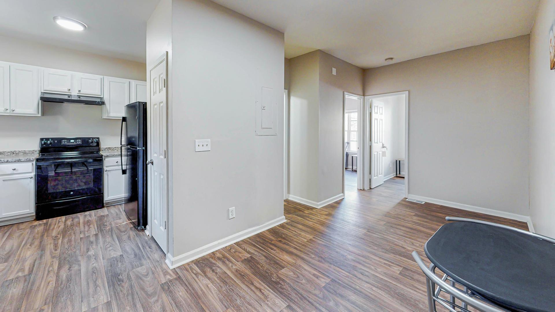 Common spaces including the kitchen