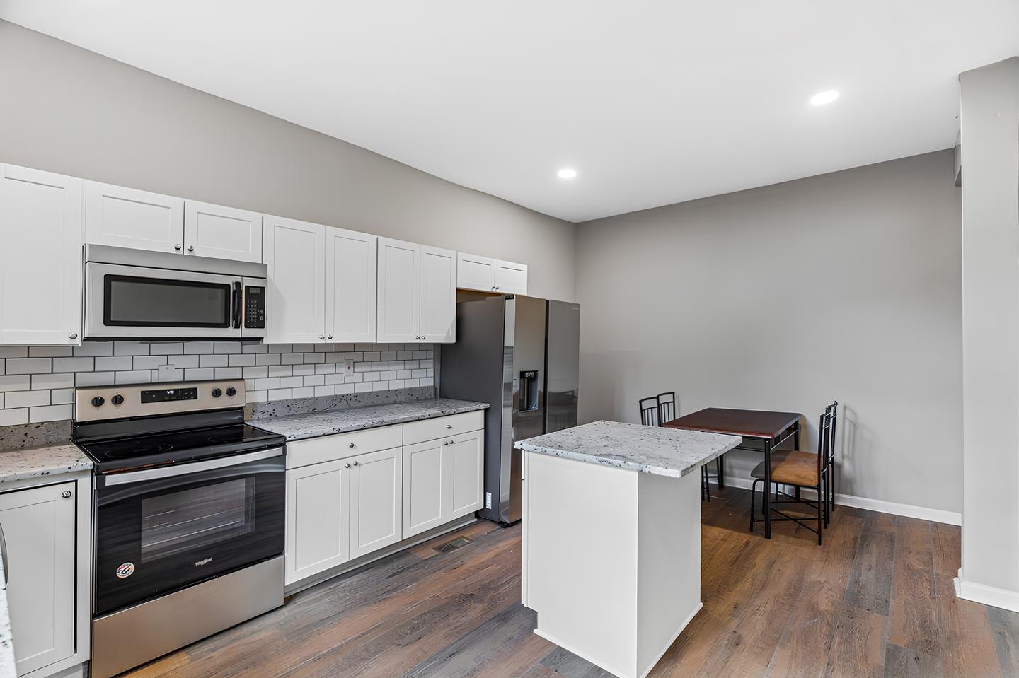 Common spaces including the kitchen
