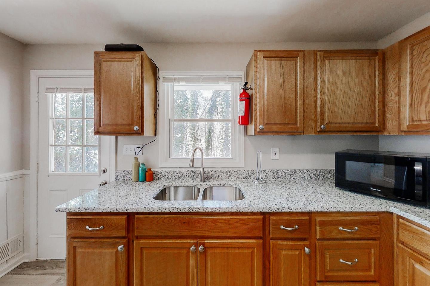 Common spaces including the kitchen