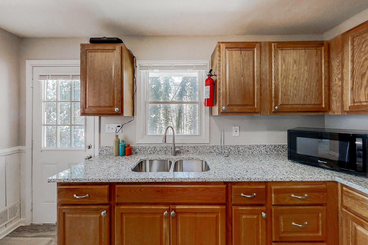 Common spaces including the kitchen