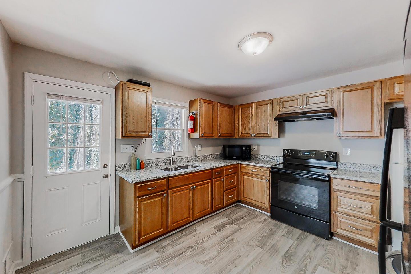 Common spaces including the kitchen