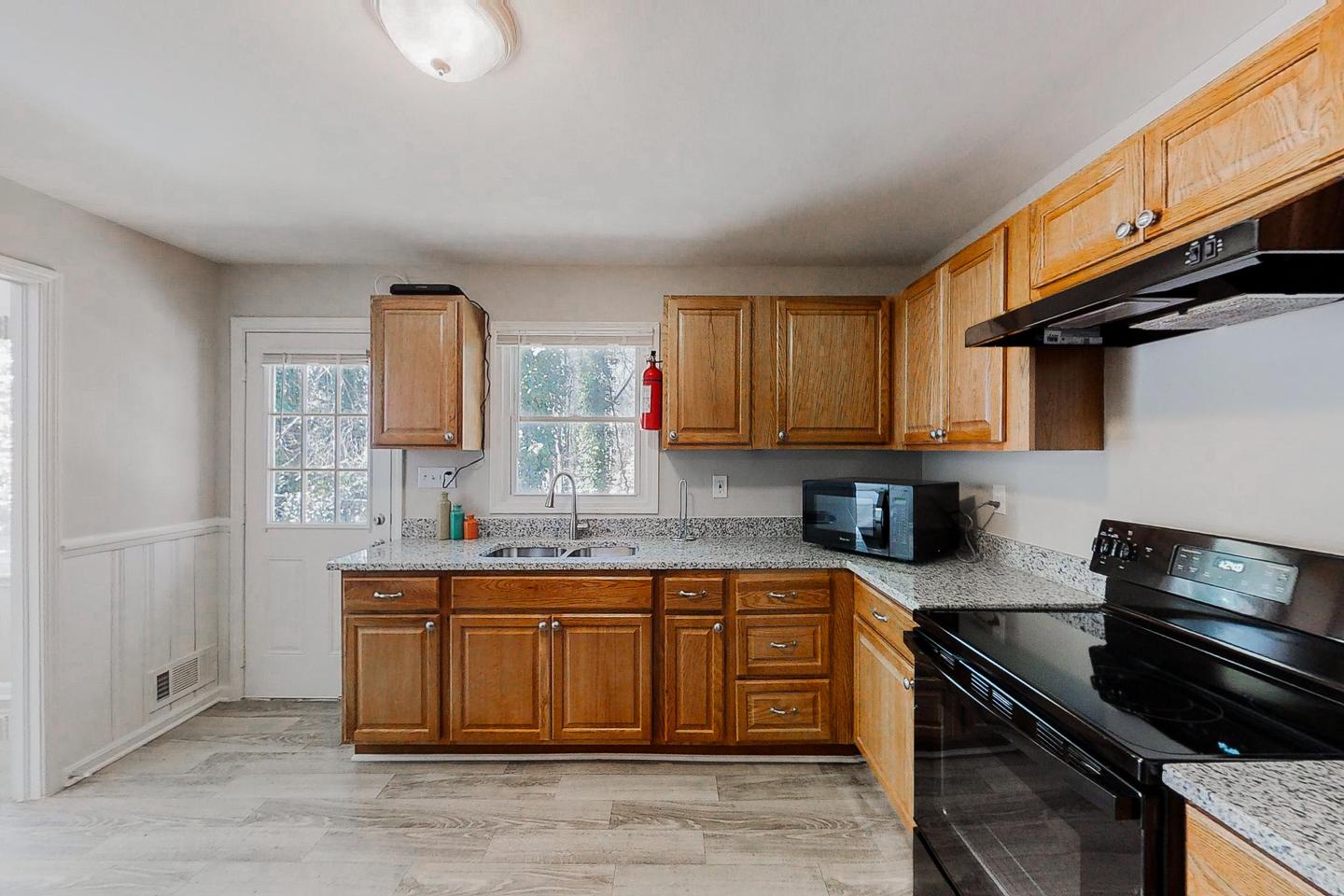 Common spaces including the kitchen
