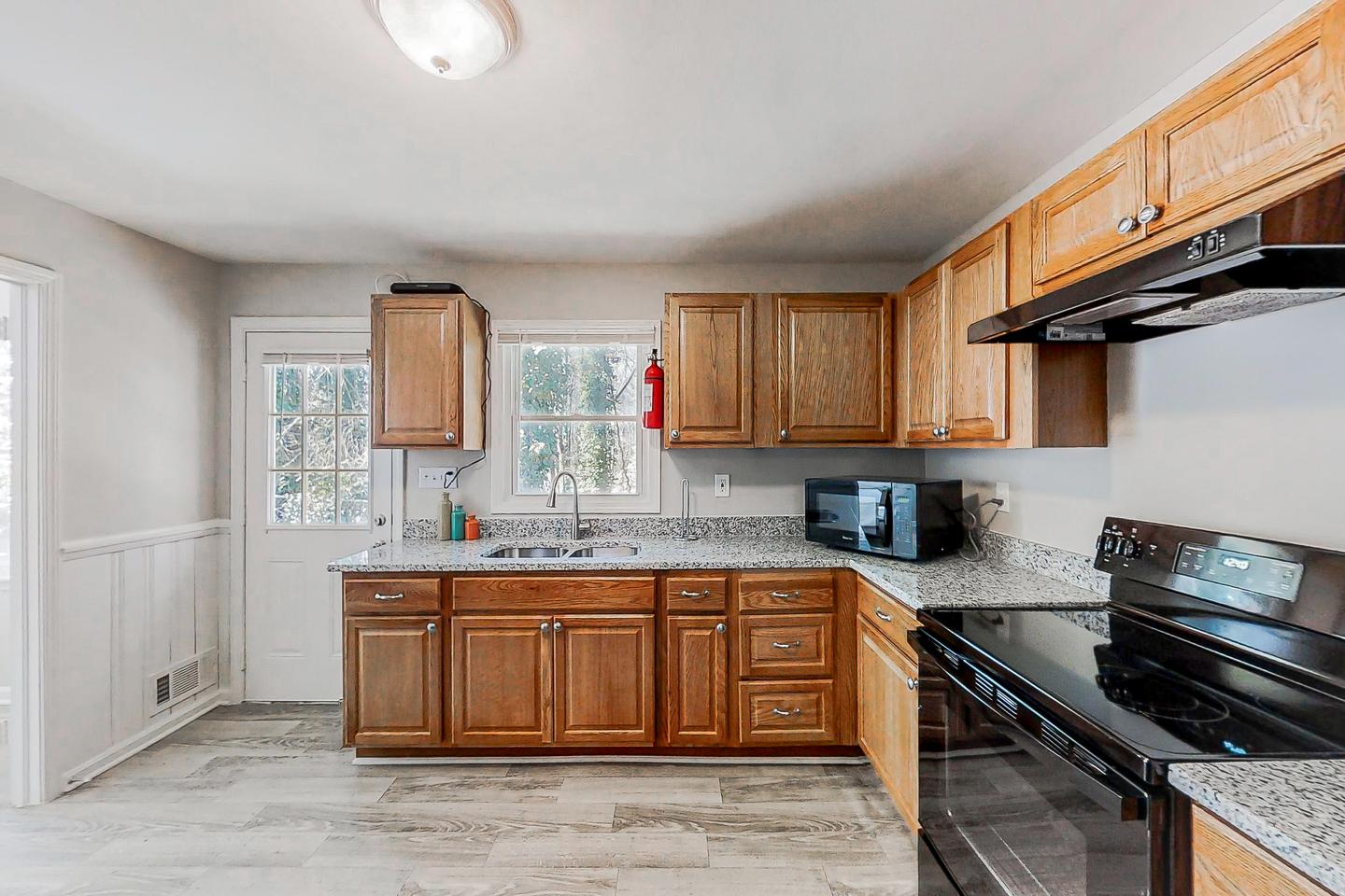 Common spaces including the kitchen
