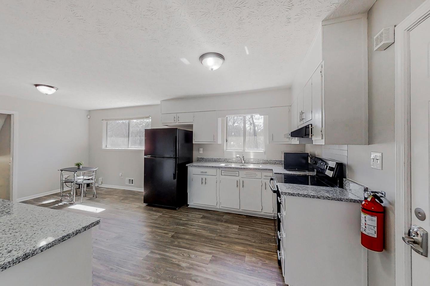 Common spaces including the kitchen