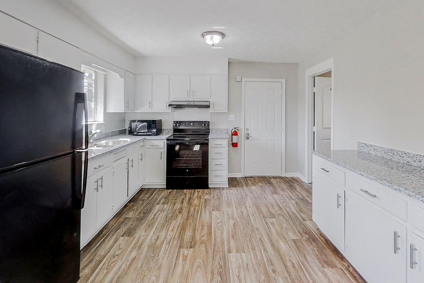 Common spaces including the kitchen