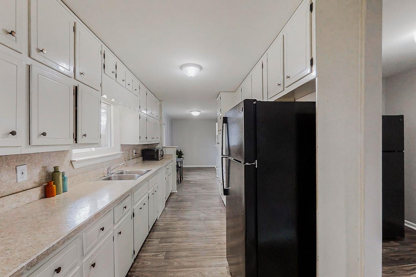 Common spaces including the kitchen