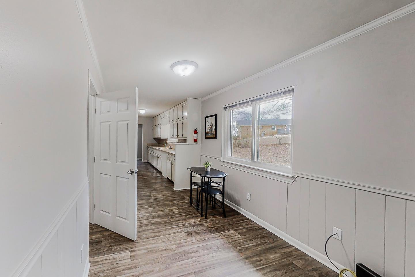 Common spaces including the kitchen