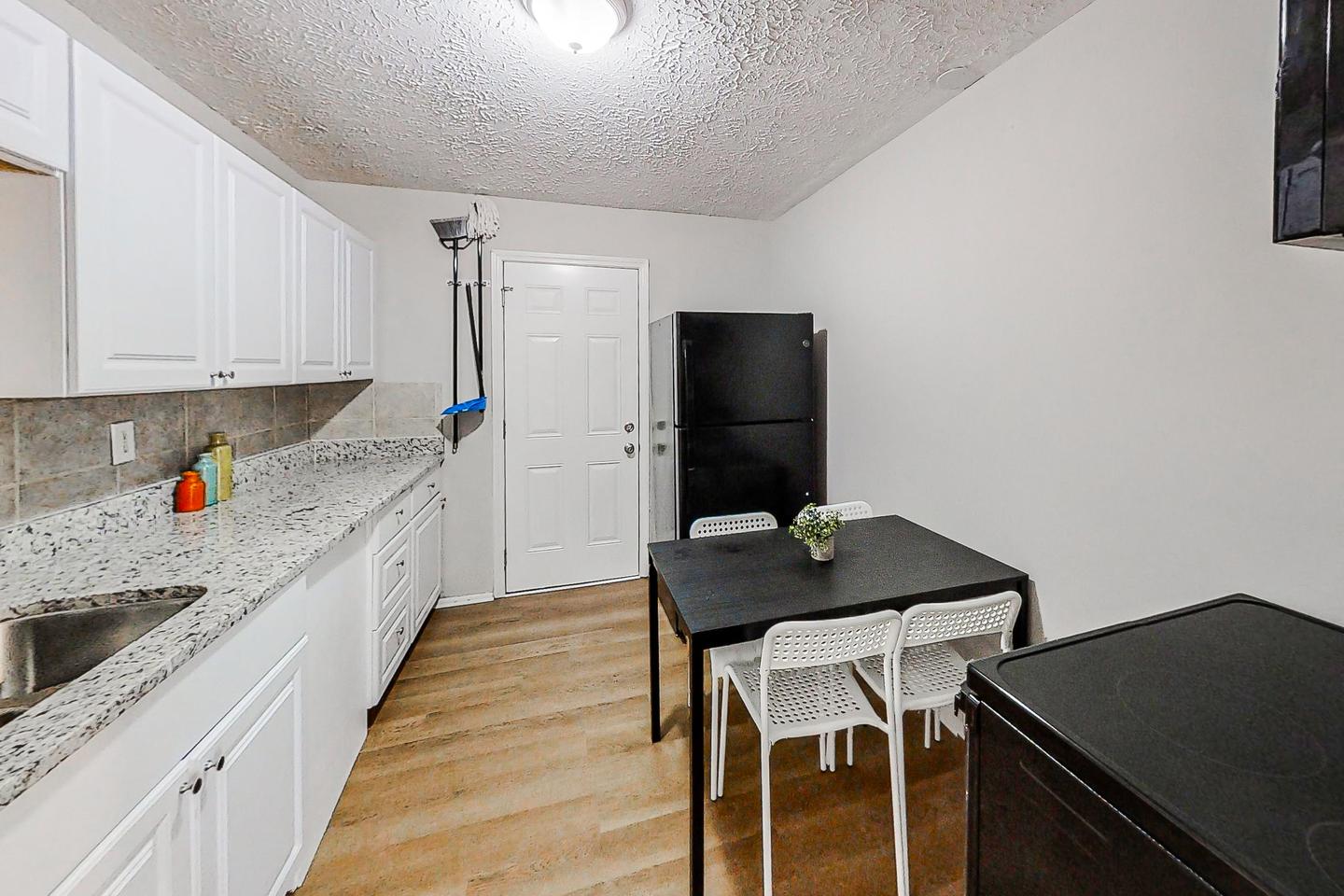 Common spaces including the kitchen