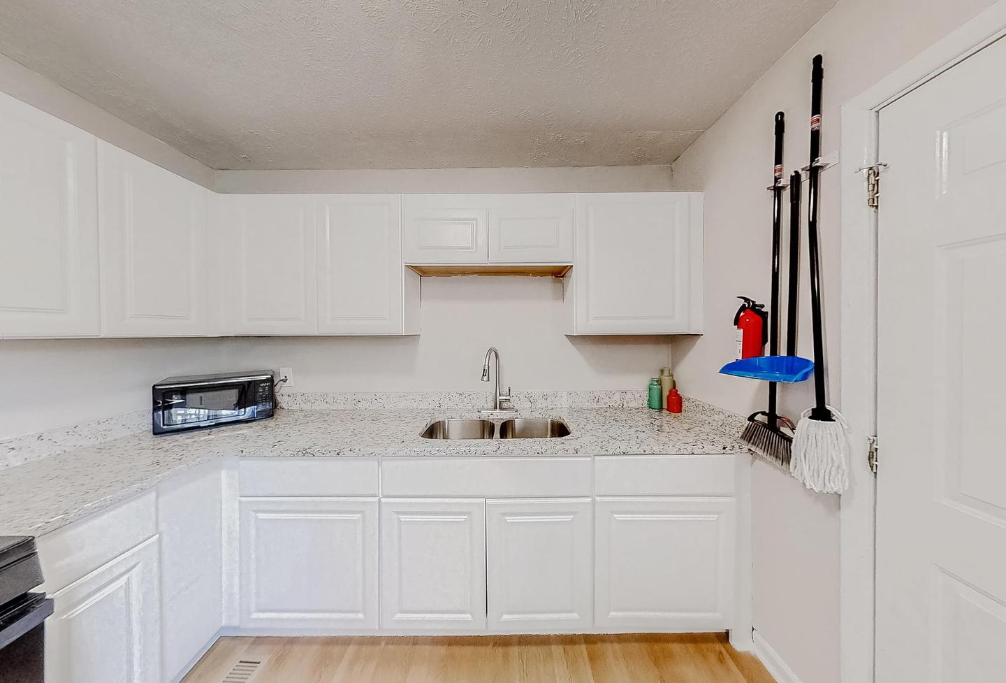 Common spaces including the kitchen