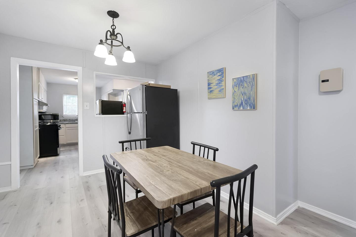 Common spaces including the kitchen