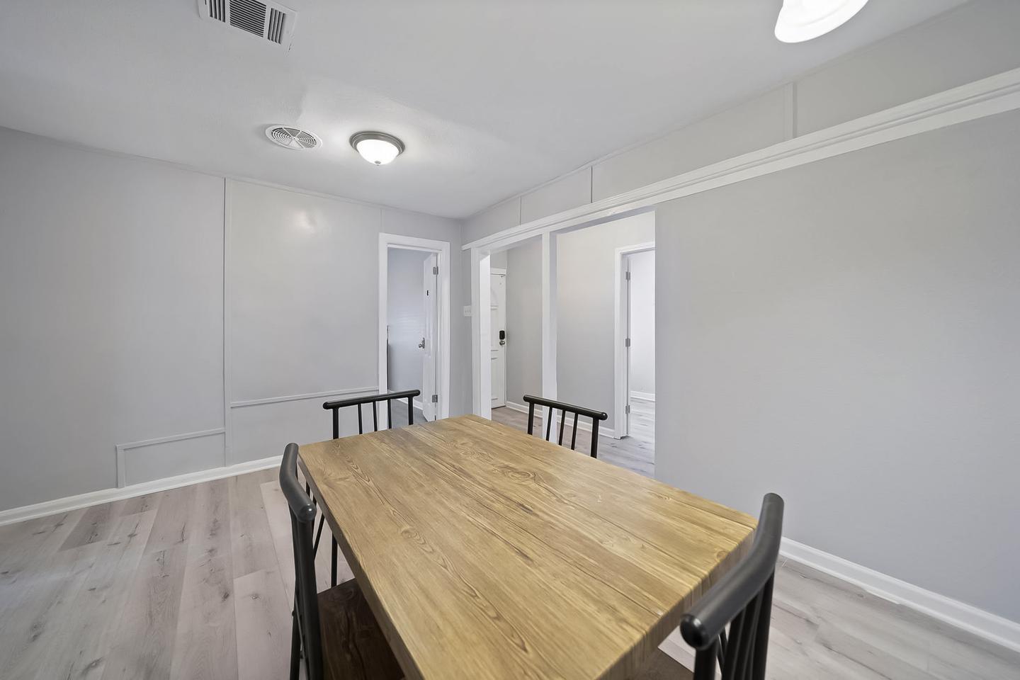 Common spaces including the kitchen