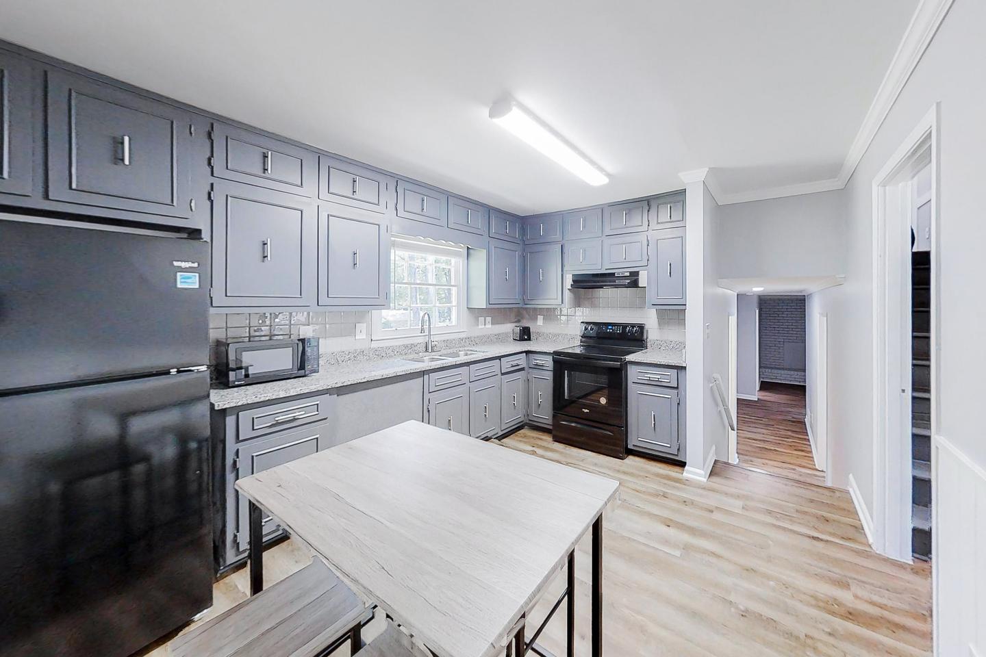 Common spaces including the kitchen