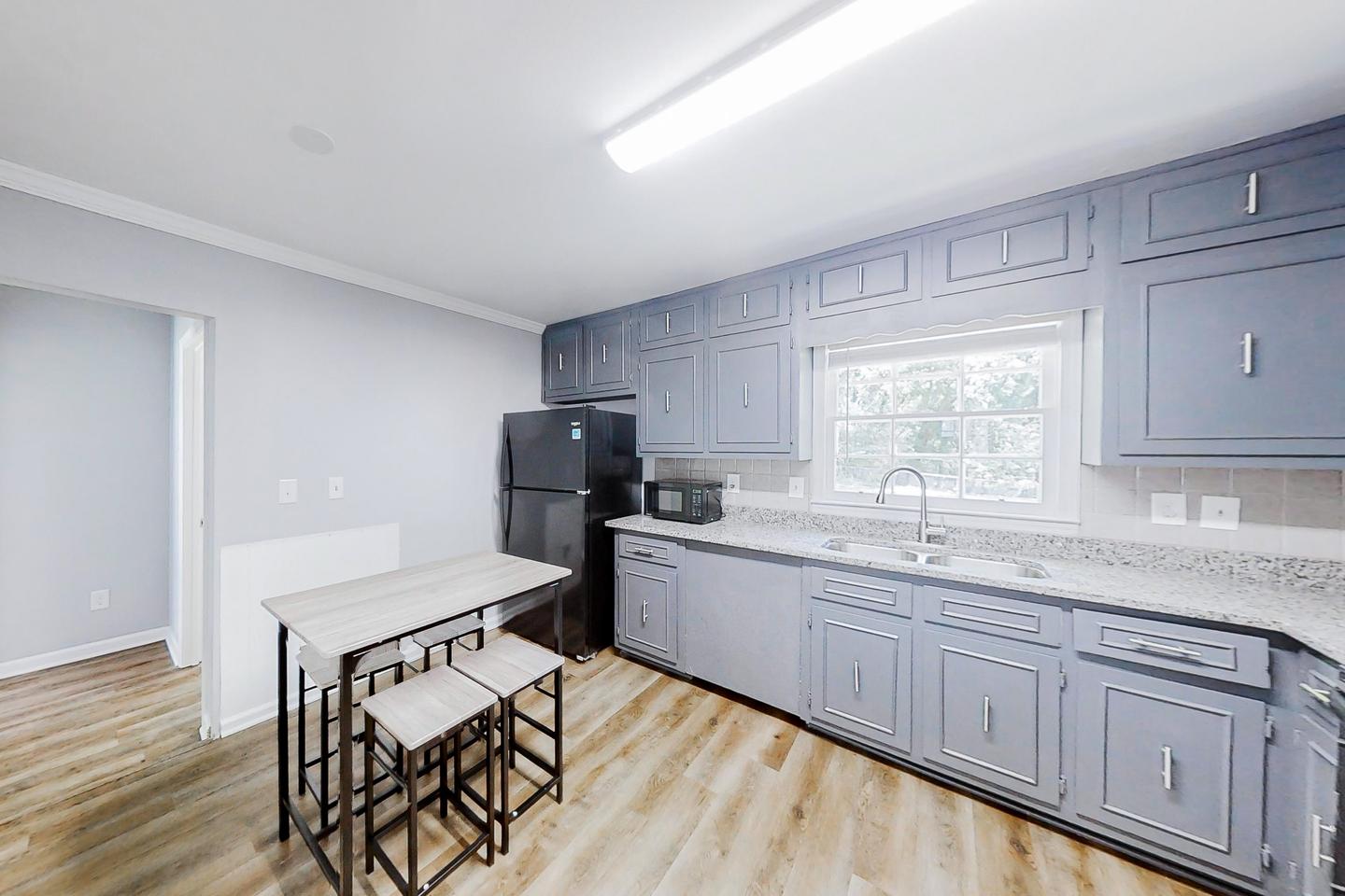 Common spaces including the kitchen