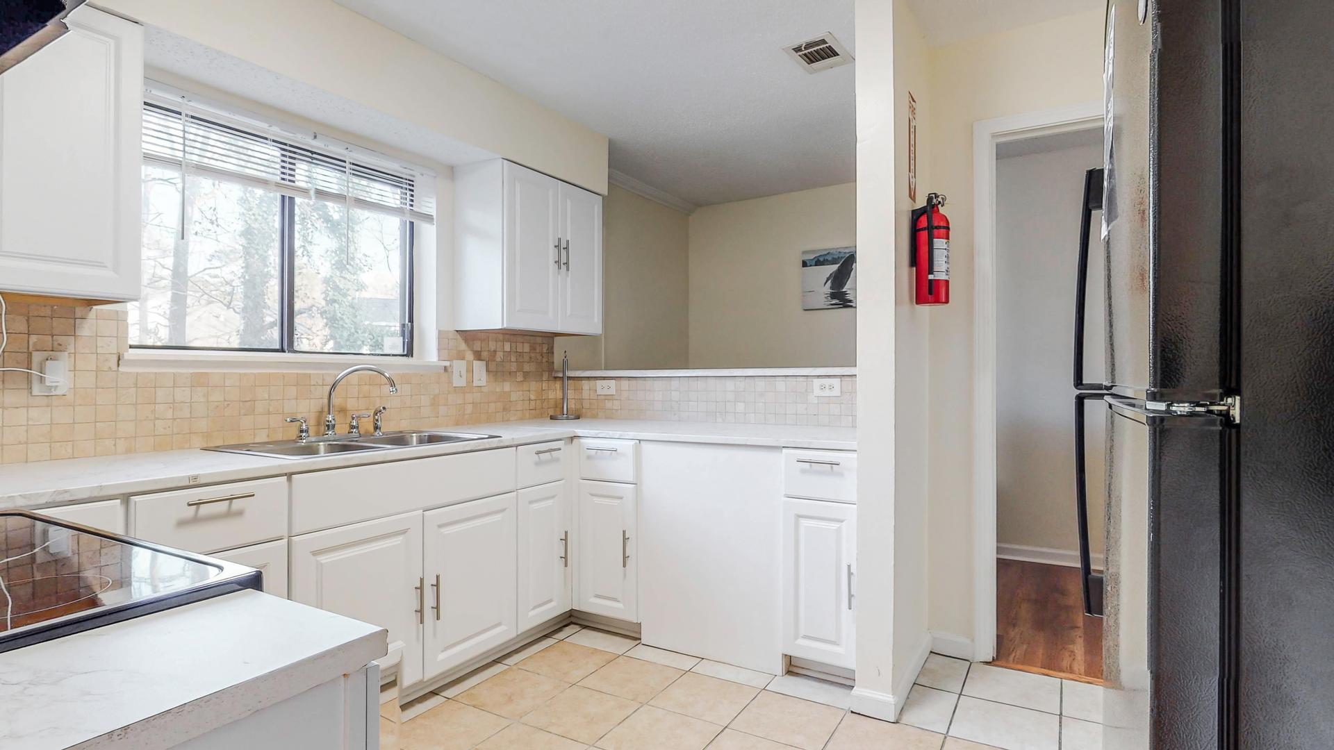 Common spaces including the kitchen