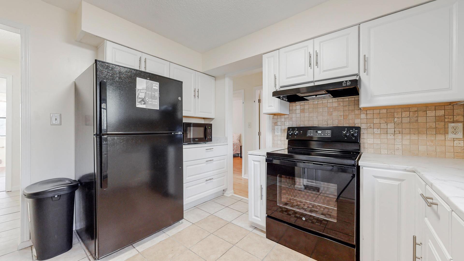 Common spaces including the kitchen