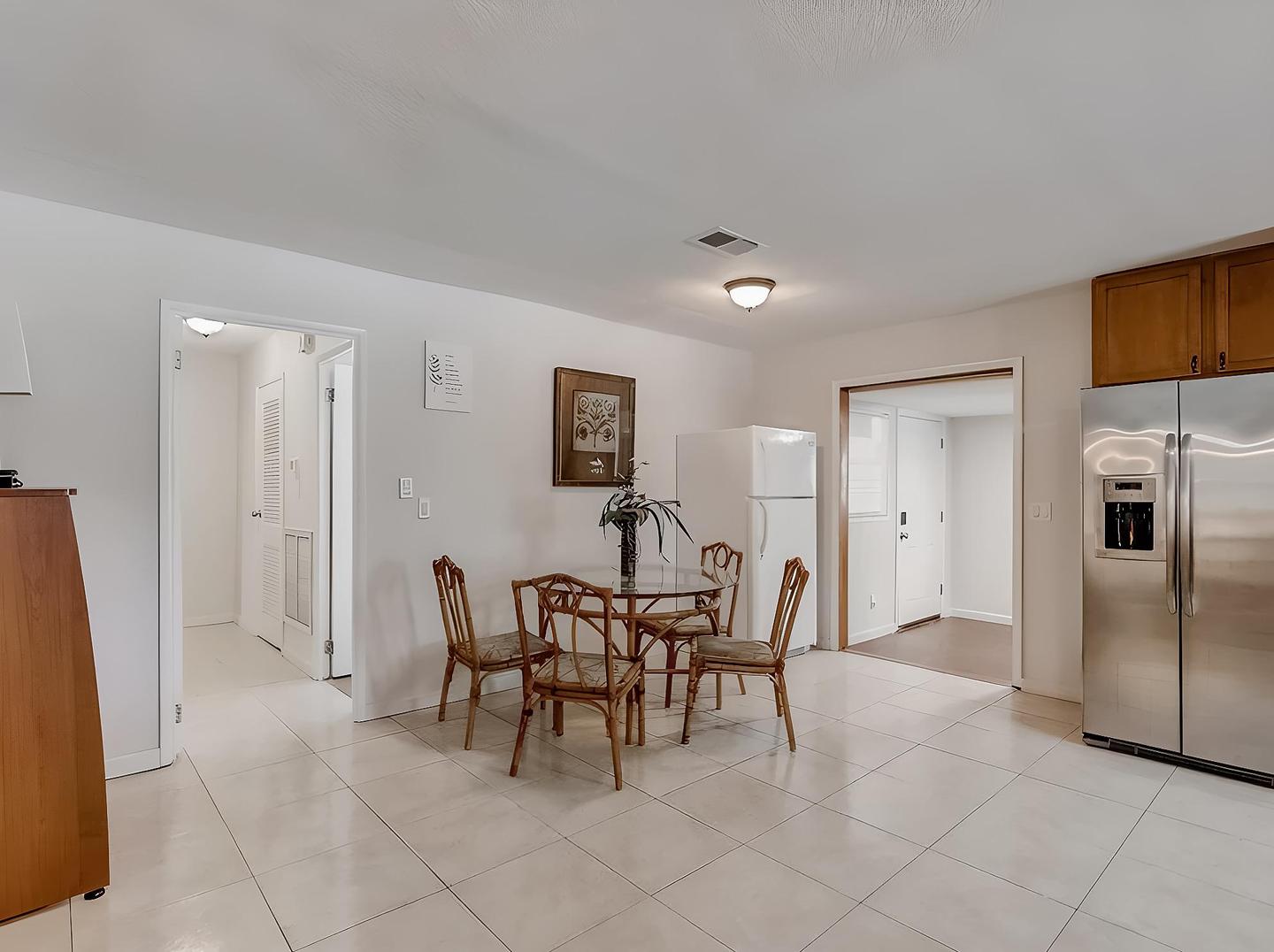 Common spaces including the kitchen