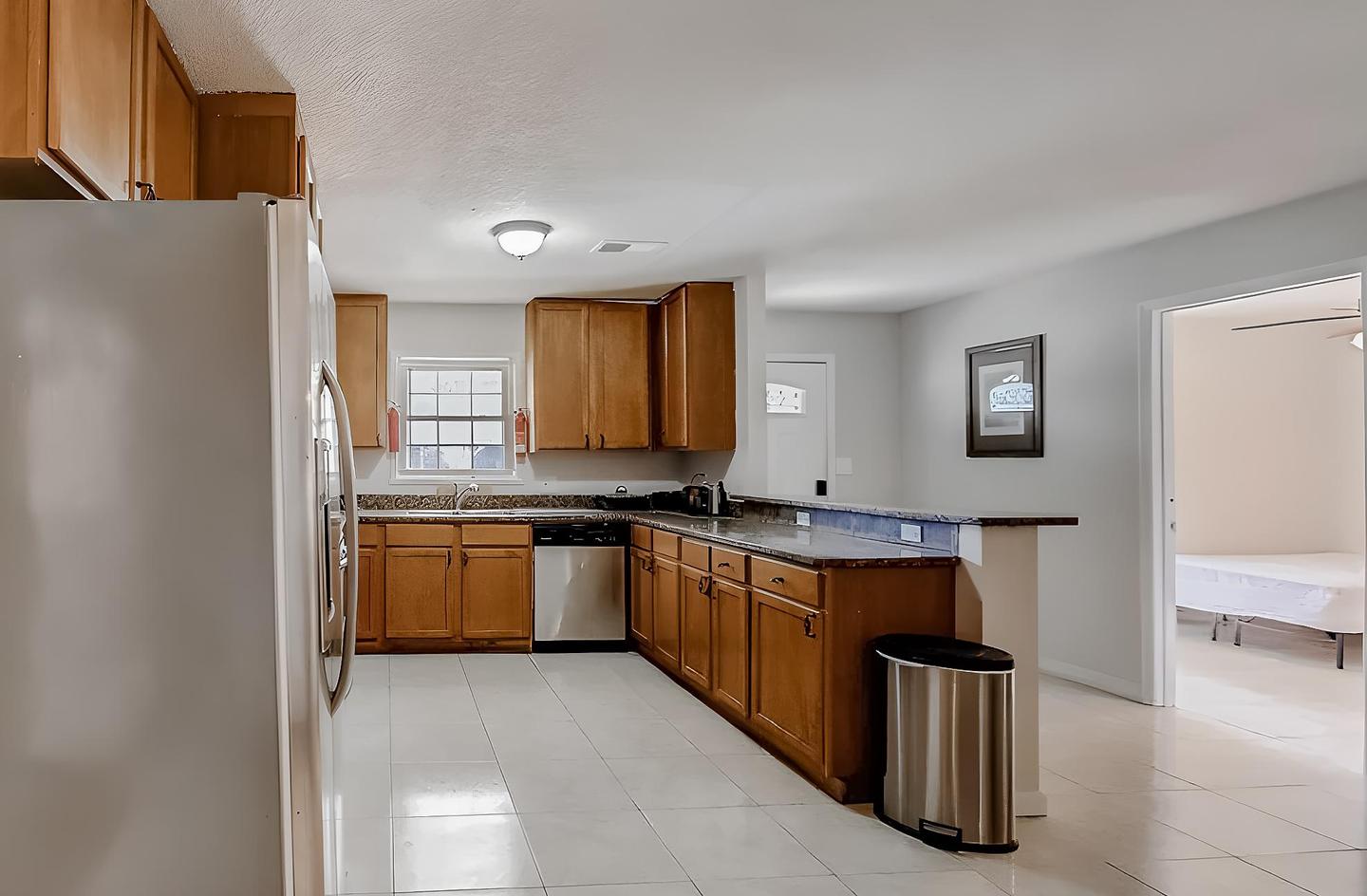 Common spaces including the kitchen