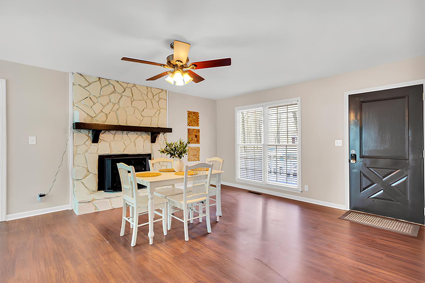 Common spaces including the kitchen
