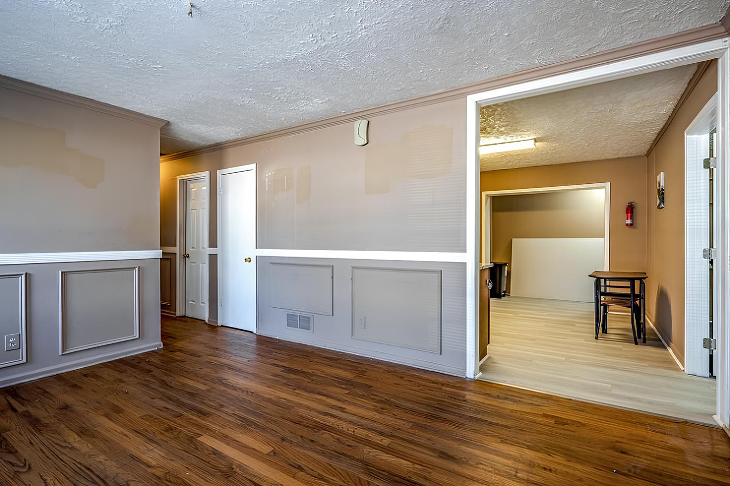 Common spaces including the kitchen