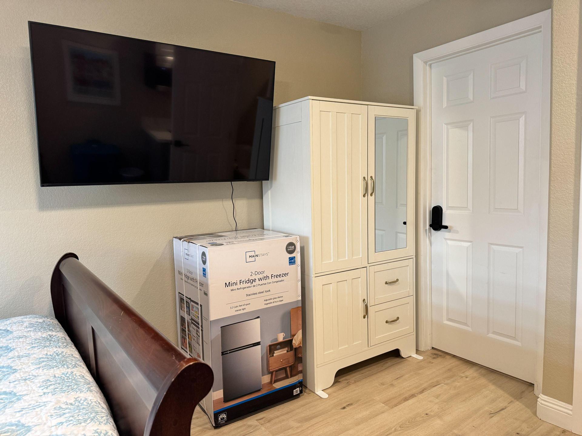 Wi-Fi TV and New Mini Fridge
