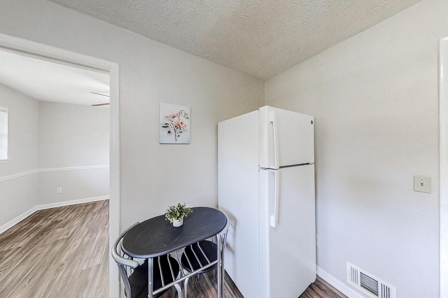 Common spaces including the kitchen