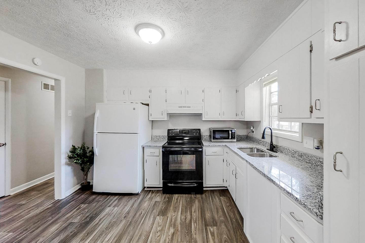 Common spaces including the kitchen