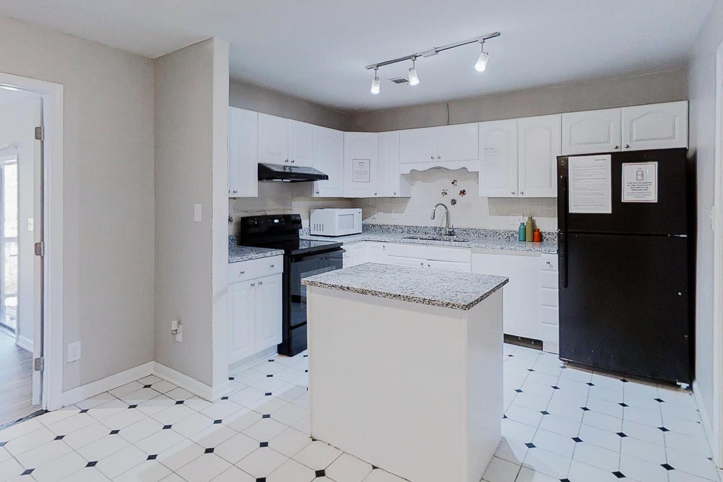 Common spaces including the kitchen
