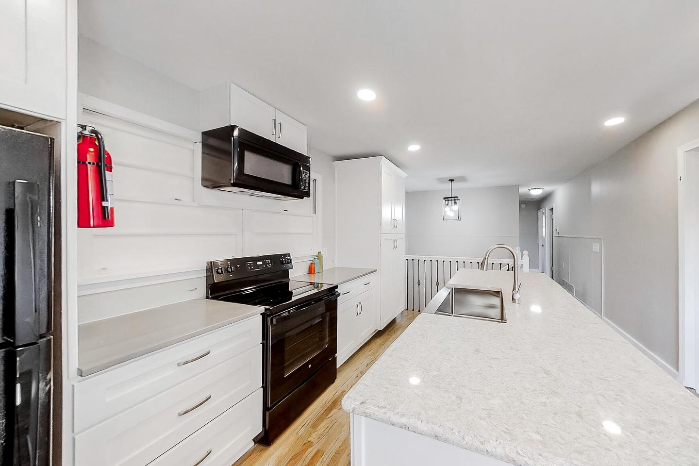 Common spaces including the kitchen
