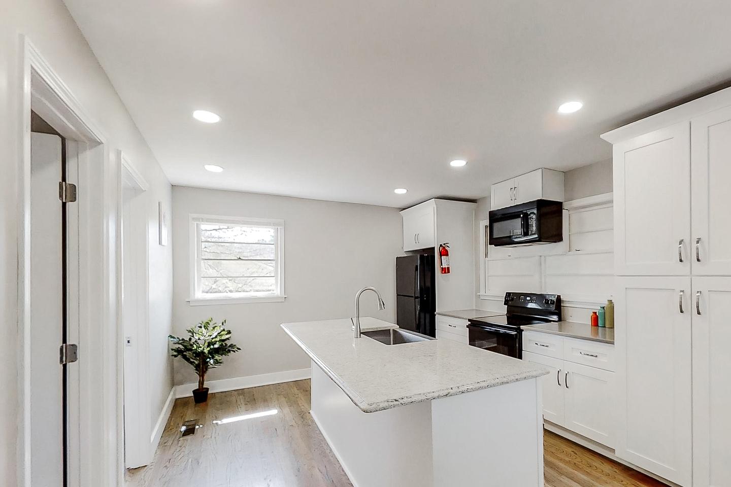 Common spaces including the kitchen